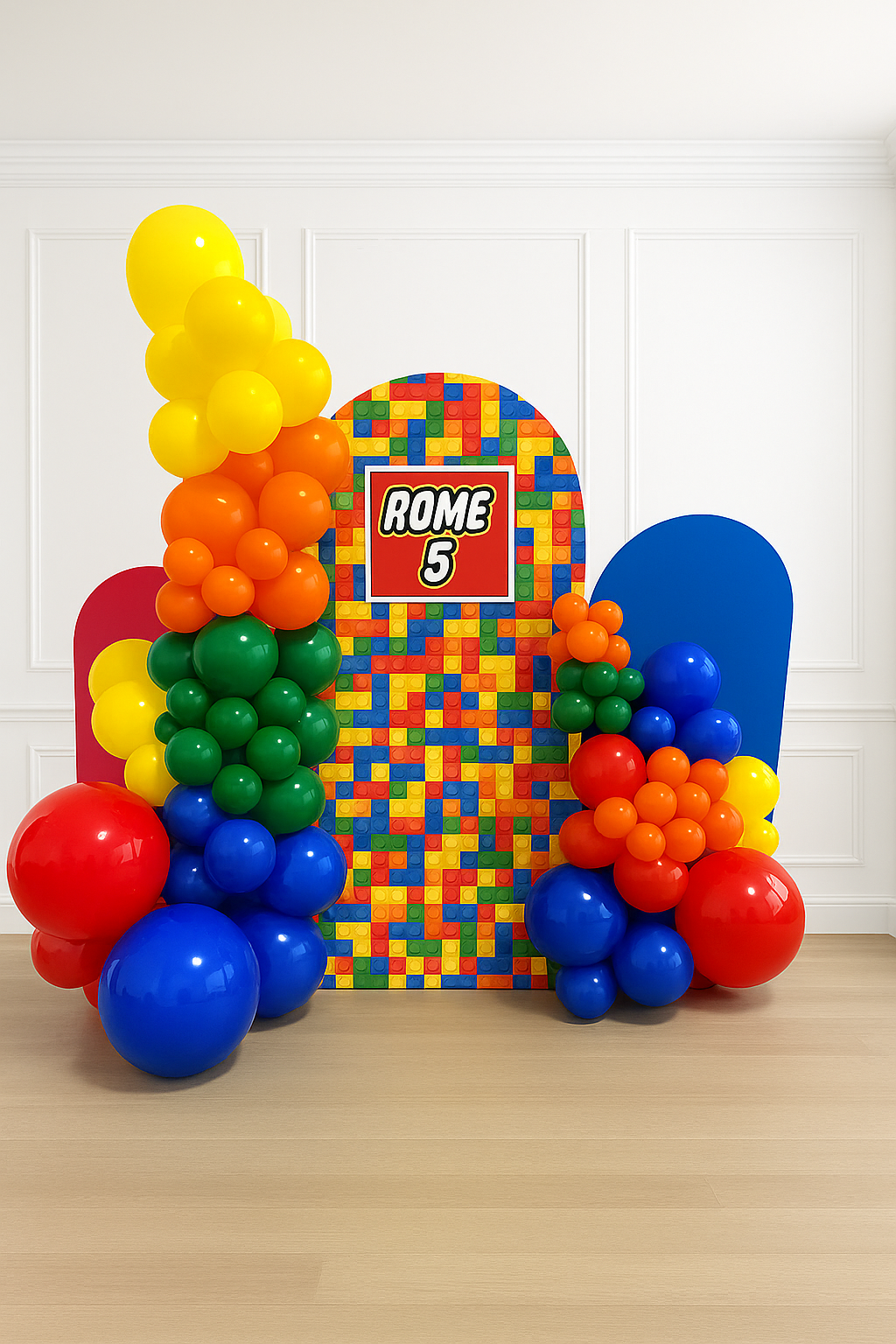 🧱 Lego-Inspired Balloon Garland Kit 🎉